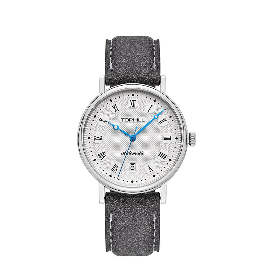 TOPHILL Men's Automatic Mechanical Watch – Miyota 9015 Movement, Sapphire Crystal, 40mm 316L Stainless Steel Case, Genuine Leather Strap, 5ATM Waterproof,TW109G tophillwatch.com