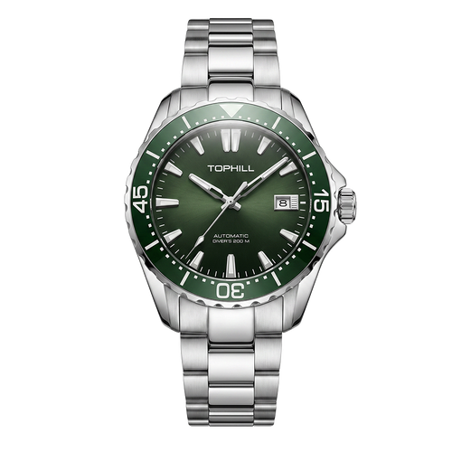 TOPHILL Men Watches Analog Automatic Watch|Miyota 8215 Movement|20ATM Waterproof Diver Watch with Sapphire Crystal|Ceramic Bezel|C3 Luminous|316L Stainless Steel tophillwatch.com