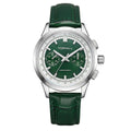 TOPHILL Mechanical Watch for Men, 40mm Stainless Steel Case, Manual-Wind Seagull ST1901 Movement, Sapphire Crystal, Leather Strap, Green Luminous Dial, TL030G tophillwatch.com