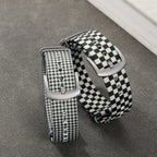 TOPHILL 20mm One-Piece Nylon Strap For Watch Classic Vintage Plaid Check Stripe Pattern Sandblasted Titanium Pin Buckle Unisex tophillwatch.com