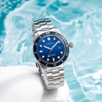TOPHILL Automatic Diver Watch for Men, 39.5mm Stainless Steel Mechanical Watch with Ceramic Bezel, Sapphire Coated K1 Glass, 100M Waterproof, Japanese Miyota 8215 Movement,TD017G