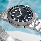 TOPHILL Automatic Diver Watch for Men, 39.5mm Stainless Steel Mechanical Watch with Ceramic Bezel, Sapphire Coated K1 Glass, 100M Waterproof, Japanese Miyota 8215 Movement,TD017G