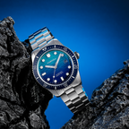 TOPHILL Automatic Diver Watch for Men, 39.5mm Stainless Steel Mechanical Watch with Ceramic Bezel, Sapphire Coated K1 Glass, 100M Waterproof, Japanese Miyota 8215 Movement,TD017G
