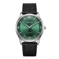 TOPHILL Men's Automatic Mechanical Watch, 42mm 304L Stainless Steel Case, Sunray Dial with Arabic Numerals, Single-Domed Sapphire Crystal, Top Grain Leather Strap, TW111G tophillwatch.com