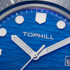 TOPHILL Automatic Diver Watch for Men, 39.5mm Stainless Steel Mechanical Watch with Ceramic Bezel, Sapphire Coated K1 Glass, 100M Waterproof, Japanese Miyota 8215 Movement,TD017G