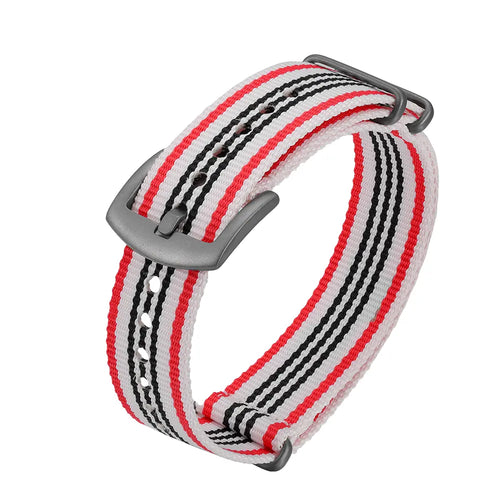 TOPHILL 20mm One-Piece Nylon Strap For Watch Classic Vintage Plaid Check Stripe Pattern Sandblasted Titanium Pin Buckle Unisex tophillwatch.com