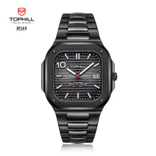 Lade das Bild in den Galerie-Viewer, TOPHILL Men's Square Automatic Watch - 39mm 316L Steel Case &amp; Bracelet, Date Window, Sapphire Glass, 5ATM Water Resistant, Butterfly Clasp, Luxury Sports Watch tophillwatch.com
