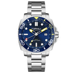 TOPHILL Automatic Watches for Men|Diving Watch 300M Waterproof|GMT Watch|Super Luminous|Screw-Down Crown & HEV|Ceramic Bezel|316L Stainless Steel & Sapphire Crystal|Black Luxury Watch for Business Scuba Diving|TD012 tophillwatch.com