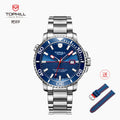 TOPHILL Men's Professional Diver Watch - 45mm Automatic, 300m/1000ft Water Resistant, Unidirectional Bezel, Luminous Dial, Steel Bracelet + Bonus Rubber Band, Swiss Movement tophillwatch.com