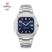 Lade das Bild in den Galerie-Viewer, TOPHILL Men's Square Automatic Watch - 39mm 316L Steel Case &amp; Bracelet, Date Window, Sapphire Glass, 5ATM Water Resistant, Butterfly Clasp, Luxury Sports Watch tophillwatch.com
