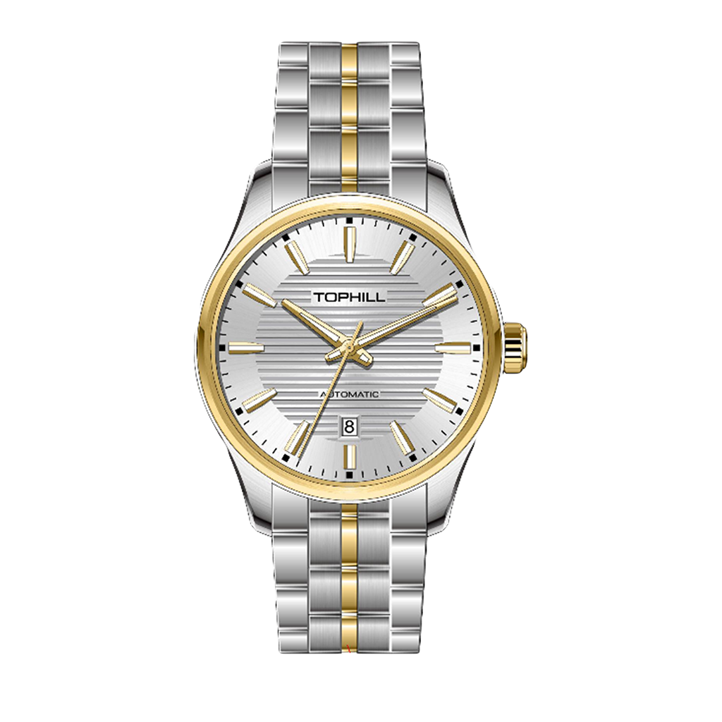 TOPHILL Men's Automatic Dress Watch|Miyota 8215 Japanese Mechanical Movement|316L Stainless Steel|Sapphire Crystal|5ATM Waterproof|Slim 11.4mm Profile|Butterfly Clasp|Classic Business Timepiece tophillwatch.com