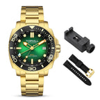 TOPHILL Automatic Watches for Men|Diving Watch 300M Waterproof|GMT Watch|Super Luminous|Screw-Down Crown & HEV|Ceramic Bezel|316L Stainless Steel & Sapphire Crystal|Black Luxury Watch for Business Scuba Diving|TD012 tophillwatch.com