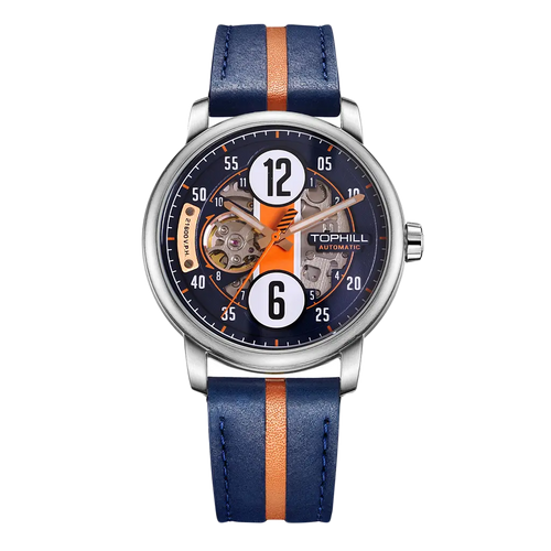TOPHILL Men's Automatic Mechanical Watch - 44mm Open-Work Racing Dial, 21,600 BPH Self-Winding, 316L Stainless Steel, Sapphire Glass, 5ATM Water Resistant, Sport Luxury Wristwatch tophillwatch.com