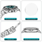 TOPHILL Automatic Watches for Men|Diving Watch 300M Waterproof|GMT Watch|Super Luminous|Screw-Down Crown & HEV|Ceramic Bezel|316L Stainless Steel & Sapphire Crystal|Black Luxury Watch for Business Scuba Diving|TD012 tophillwatch.com