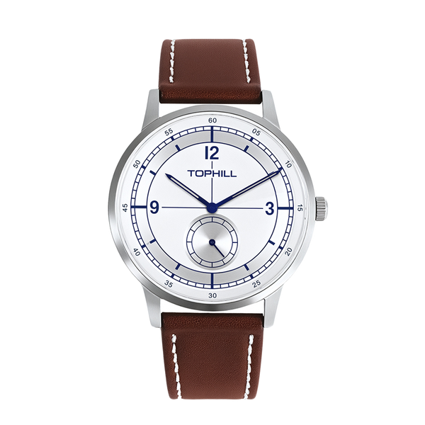 TOPHILL Men's Field Watch TD098G - 42mm Stainless Steel Case, Sapphire Glass, Colorful NATO Strap, Japanese Quartz Movement, 5ATM Water Resistant, Everyday Casual Watch for Men