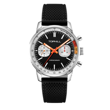 Lade das Bild in den Galerie-Viewer, TOPHILL Men's Hand-Wound Chronograph - 40mm 316L Steel, Seagull ST1901 Movement, Sapphire Glass, Tachymeter Bezel, Silicone Band, Super-Luminova, Mechanical Racing Watch tophillwatch.com
