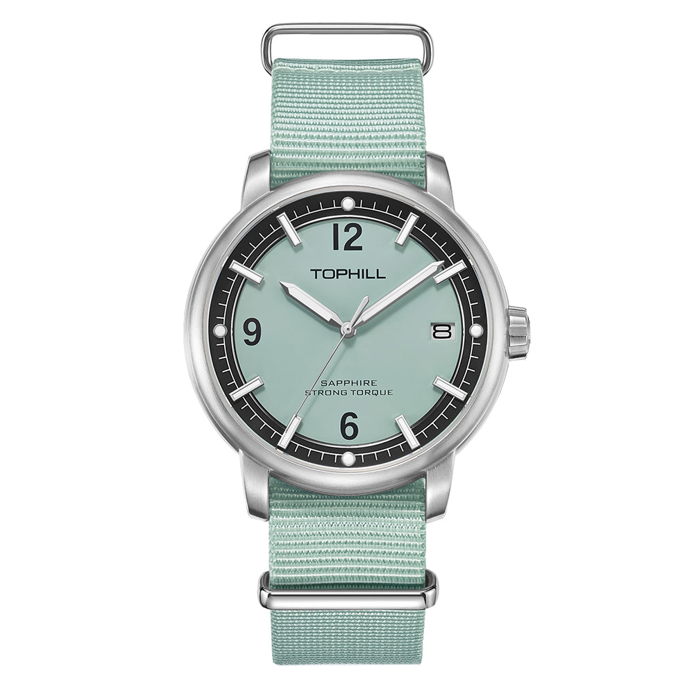 TOPHILL Men's Casual Sport Watch - 42mm Quartz, Sapphire Glass, NATO Nylon Band, Date Window, 5ATM Water Resistant, Military-Inspired Outdoor Watch for Men tophillwatch.com