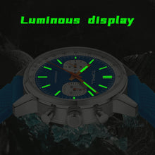 Lade das Bild in den Galerie-Viewer, TOPHILL Men's Hand-Wound Chronograph - 40mm 316L Steel, Seagull ST1901 Movement, Sapphire Glass, Tachymeter Bezel, Silicone Band, Super-Luminova, Mechanical Racing Watch tophillwatch.com
