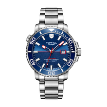 Lade das Bild in den Galerie-Viewer, TOPHILL Men's Professional Diver Watch - 45mm Automatic, 300m/1000ft Water Resistant, Unidirectional Bezel, Luminous Dial, Steel Bracelet + Bonus Rubber Band, Swiss Movement tophillwatch.com
