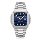 TOPHILL Men's Square Automatic Watch - 39mm 316L Steel Case & Bracelet, Date Window, Sapphire Glass, 5ATM Water Resistant, Butterfly Clasp, TW089G tophillwatch.com
