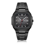 TOPHILL Men's Square Automatic Watch - 39mm 316L Steel Case & Bracelet, Date Window, Sapphire Glass, 5ATM Water Resistant, Butterfly Clasp, TW089G tophillwatch.com