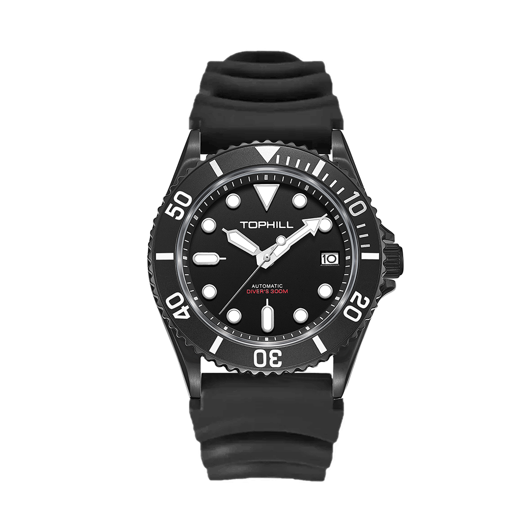 TOPHILL Men's Automatic Dive Watch 300M Waterproof, NH35 Movement, Sapphire Crystal, Luminous Dial, Date Function, Professional Diving Equipment TD007G tophillwatch.com