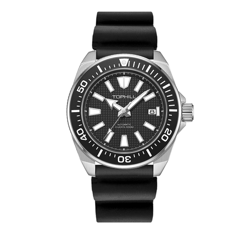 TOPHILL Men's Automatic Dive Watch 300M Waterproof, NH35 Movement, Sapphire Crystal, 316L Steel Bracelet, Luminous Dial, Date Function, Professional Diving Equipment TD008G tophillwatch.com