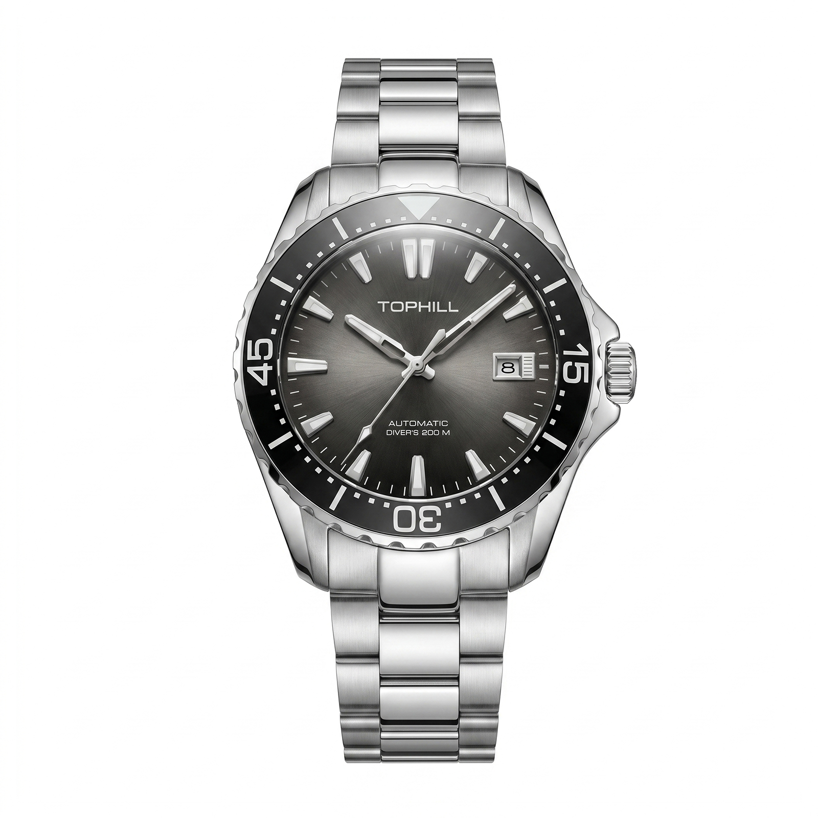 TOPHILL Men Watches Analog Automatic Watch|Miyota 8215 Movement|20ATM Waterproof Diver Watch with Sapphire Crystal|Ceramic Bezel|C3 Luminous|316L Stainless Steel tophillwatch.com