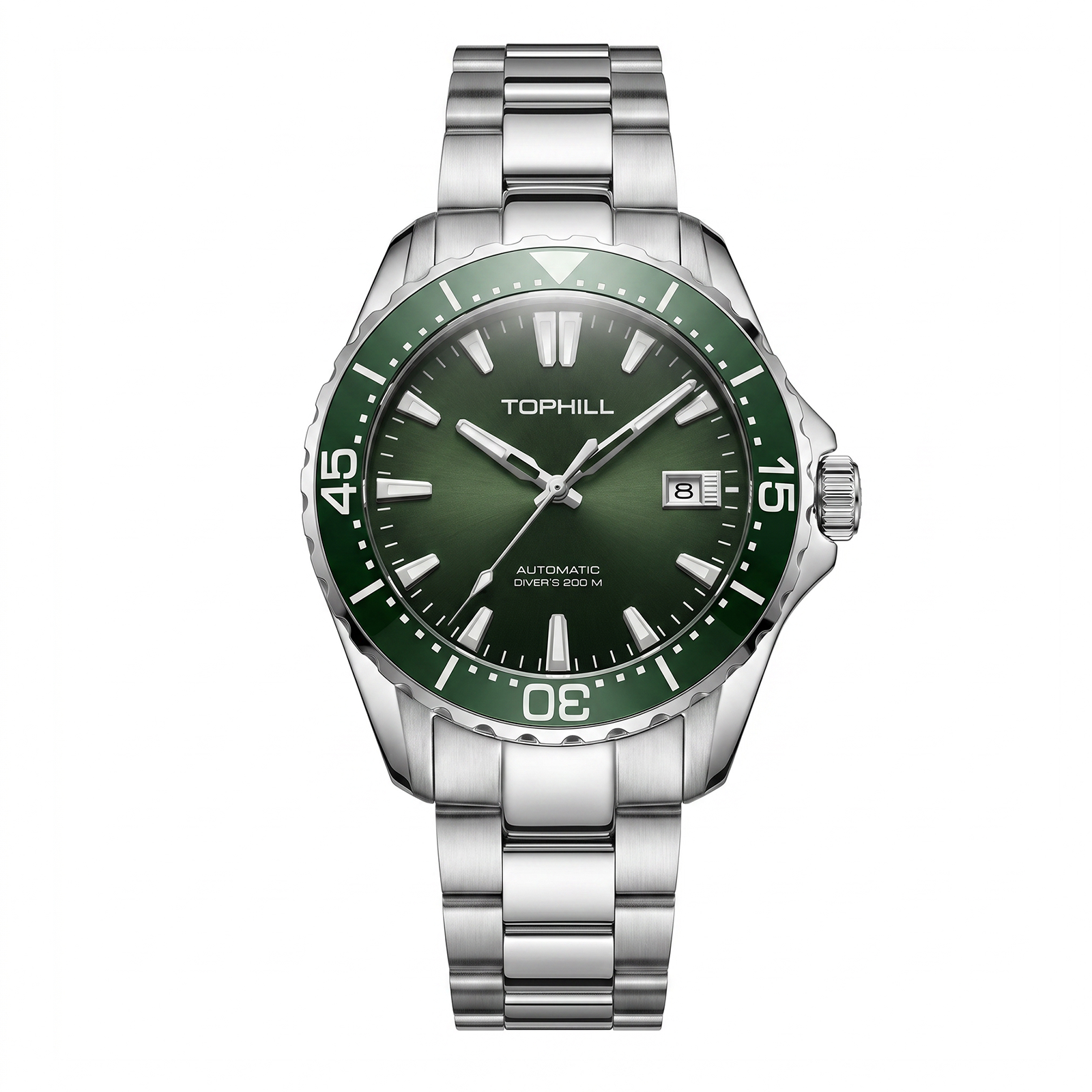 TOPHILL Men Watches Analog Automatic Watch|Miyota 8215 Movement|20ATM Waterproof Diver Watch with Sapphire Crystal|Ceramic Bezel|C3 Luminous|316L Stainless Steel tophillwatch.com