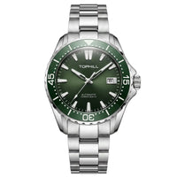 TOPHILL Miyota 8215 Watch for Men | Automatic Diver Watch | 20ATM Waterproof | Sapphire Crystal | Ceramic Bezel | C3 Luminous | TD015G