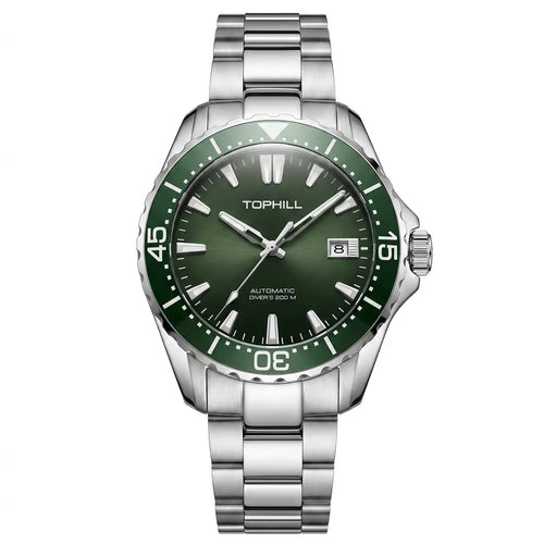 TOPHILL Men Watches Analog Automatic Watch|Miyota 8215 Movement|20ATM Waterproof Diver Watch with Sapphire Crystal|Ceramic Bezel|C3 Luminous|TD015G tophillwatch.com