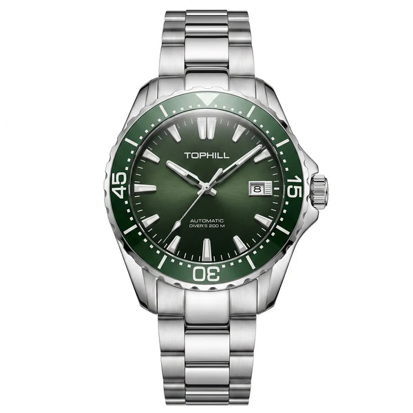 TOPHILL Men Watches Analog Automatic Watch|Miyota 8215 Movement|20ATM Waterproof Diver Watch with Sapphire Crystal|Ceramic Bezel|C3 Luminous|TD015G tophillwatch.com