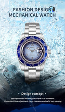 Charger l'image dans la galerie, TOPHILL Men's Vintage Diver Watch - 41mm Automatic, 2813 Movement, Sparkle Texture Dial, Two-Tone Bezel, Sapphire Glass, 3ATM Water Resistant, Steel Band, Retro Style tophillwatch.com
