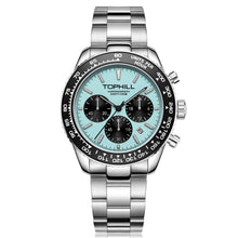 Lade das Bild in den Galerie-Viewer, TOPHILL Men's Racing Chronograph Watch - 42mm 304L Steel, Imported Quartz Movement, Sapphire Glass, Tachymeter Scale, 100M Water Resistant, Stainless Steel Band tophillwatch.com
