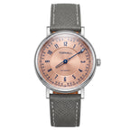 TOPHILL One-Hand Automatic Watch for Men, 40mm Miyota 9039 Movement, Sapphire Crystal, 316L Stainless Steel, 5ATM Waterproof, Genuine Leather Strap KIM002G