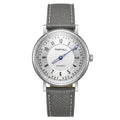 TOPHILL One-Hand Automatic Watch for Men, 40mm Miyota 9039 Movement, Sapphire Crystal, 316L Stainless Steel, 5ATM Waterproof, Genuine Leather Strap KIM002G