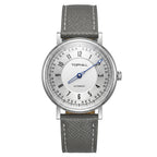 TOPHILL One-Hand Automatic Watch for Men, 40mm Miyota 9039 Movement, Sapphire Crystal, 316L Stainless Steel, 5ATM Waterproof, Genuine Leather Strap KIM002G