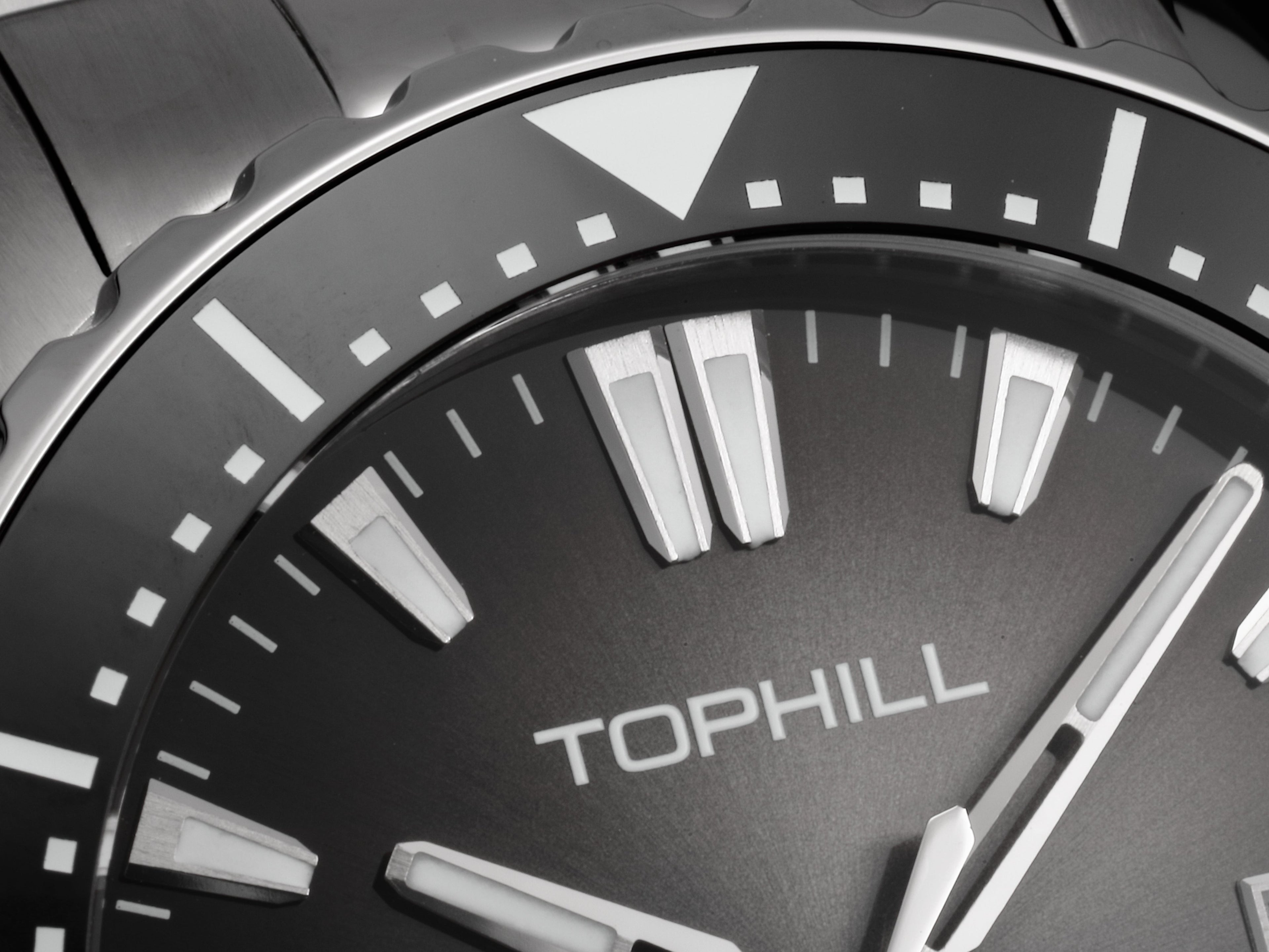 TOPHILL Men Watches Analog Automatic Watch|Miyota 8215 Movement|20ATM Waterproof Diver Watch with Sapphire Crystal|Ceramic Bezel|C3 Luminous|316L Stainless Steel tophillwatch.com