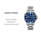 TOPHILL Men's Professional Diver Watch - 45mm Automatic, 300m/1000ft Water Resistant, Unidirectional Bezel, Luminous Dial, Steel Bracelet + Bonus Rubber Band, Swiss Movement tophillwatch.com