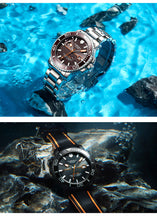 Lade das Bild in den Galerie-Viewer, TOPHILL Men's Professional Diver Watch - 45mm Automatic, 300m/1000ft Water Resistant, Unidirectional Bezel, Luminous Dial, Steel Bracelet + Bonus Rubber Band, Swiss Movement tophillwatch.com
