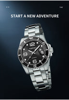 TOPHILL Men's Classic Diver Watch - 41mm Automatic Mechanical, Unidirectional Bezel, Date Window, Sapphire Glass, Steel Bracelet, 30M Water Resistant, Butterfly Clasp tophillwatch.com