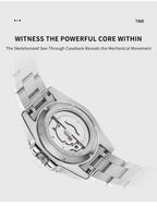 TOPHILL Men's Classic Diver Watch - 41mm Automatic Mechanical, Unidirectional Bezel, Date Window, Sapphire Glass, Steel Bracelet, 30M Water Resistant, Butterfly Clasp tophillwatch.com