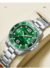 Lade das Bild in den Galerie-Viewer, TOPHILL Men's Classic Diver Watch - 41mm Automatic Mechanical, Unidirectional Bezel, Date Window, Sapphire Glass, Steel Bracelet, 30M Water Resistant, Butterfly Clasp tophillwatch.com
