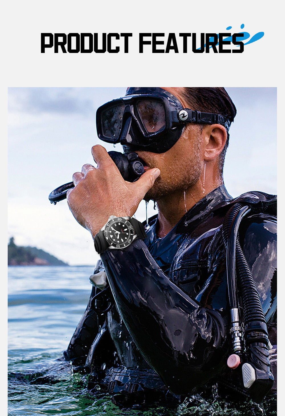TOPHILL Men's Automatic Dive Watch 300M Waterproof, NH35 Movement, Sapphire Crystal, Luminous Dial, Date Function, Professional Diving Equipment TD007G tophillwatch.com