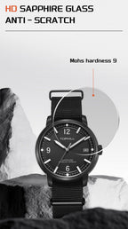 TOPHILL Men's Casual Sport Watch - 42mm Quartz, Sapphire Glass, NATO Nylon Band, Date Window, 5ATM Water Resistant, Military-Inspired Outdoor Watch for Men tophillwatch.com