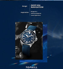 Lade das Bild in den Galerie-Viewer, TOPHILL Mens Watches GMT Automatic Dive Watch|39.5mm 316L Steel Dive Watch|NH34 Movement|Sapphire Crystal|Ceramic Bezel|10ATM Water Resistant|BGW9 Luminous Rubber Strap Watch for Men tophillwatch.com
