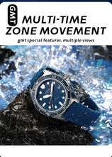 Lade das Bild in den Galerie-Viewer, TOPHILL Mens Watches GMT Automatic Dive Watch|39.5mm 316L Steel Dive Watch|NH34 Movement|Sapphire Crystal|Ceramic Bezel|10ATM Water Resistant|BGW9 Luminous Rubber Strap Watch for Men tophillwatch.com
