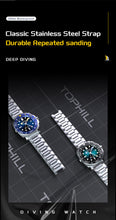 Lade das Bild in den Galerie-Viewer, TOPHILL Automatic Watches for Men|Diving Watch 300M Waterproof|GMT Watch|Super Luminous|Screw-Down Crown &amp; HEV|Ceramic Bezel|316L Stainless Steel &amp; Sapphire Crystal|Black Luxury Watch for Business Scuba Diving|Gift for Men tophillwatch.com
