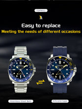 Lade das Bild in den Galerie-Viewer, TOPHILL Automatic Watches for Men|Diving Watch 300M Waterproof|GMT Watch|Super Luminous|Screw-Down Crown &amp; HEV|Ceramic Bezel|316L Stainless Steel &amp; Sapphire Crystal|Black Luxury Watch for Business Scuba Diving|Gift for Men tophillwatch.com
