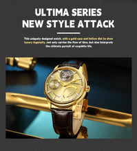 Charger l'image dans la galerie, TOPHILL Men's Tourbillon Automatic Mechanical Watch 43.7mm Sapphire Crystal Leather Strap 5ATM Waterproof Kinetic Energy Reserve Display Luxury Dress Watch TU013G tophillwatch.com
